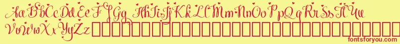 MeybiDemo Font – Red Fonts on Yellow Background