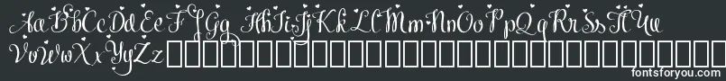 MeybiDemo-fontti – valkoiset fontit mustalla taustalla