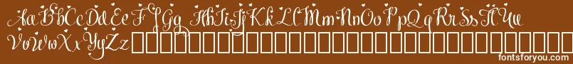 MeybiDemo Font – White Fonts on Brown Background