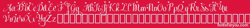Шрифт MeybiDemo – белые шрифты на красном фоне