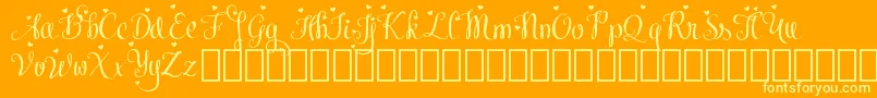 MeybiDemo Font – Yellow Fonts on Orange Background