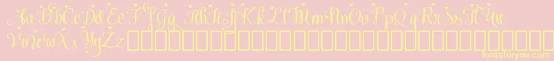 MeybiDemo Font – Yellow Fonts on Pink Background