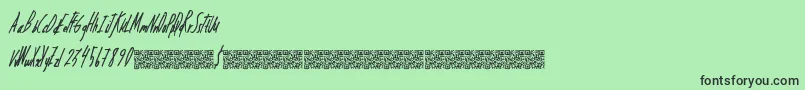 Dreamingpandas Font – Black Fonts on Green Background