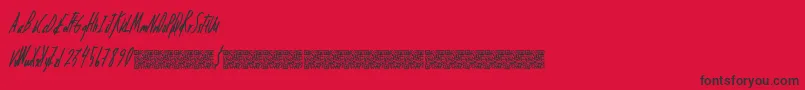 Dreamingpandas Font – Black Fonts on Red Background