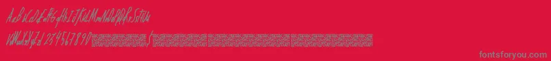 Dreamingpandas Font – Gray Fonts on Red Background