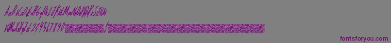 Police Dreamingpandas – polices violettes sur fond gris