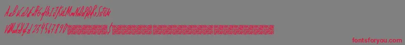 Dreamingpandas Font – Red Fonts on Gray Background