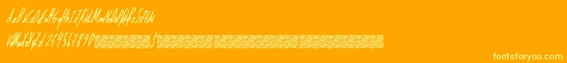 Dreamingpandas Font – Yellow Fonts on Orange Background