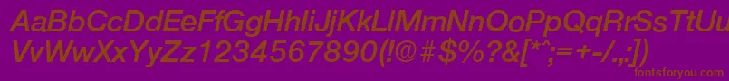 OlnovaDemiboldita Font – Brown Fonts on Purple Background