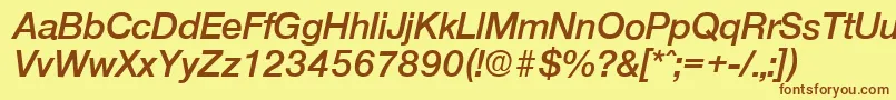 OlnovaDemiboldita Font – Brown Fonts on Yellow Background
