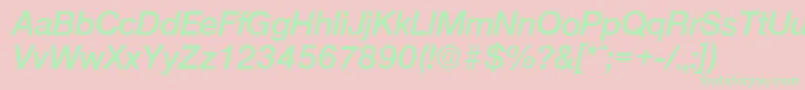 OlnovaDemiboldita Font – Green Fonts on Pink Background