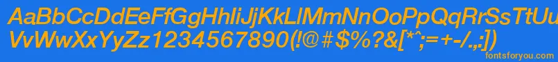 OlnovaDemiboldita Font – Orange Fonts on Blue Background