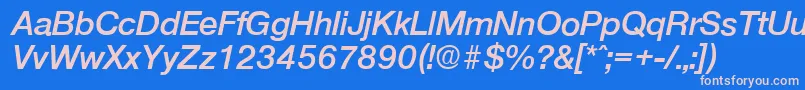OlnovaDemiboldita Font – Pink Fonts on Blue Background