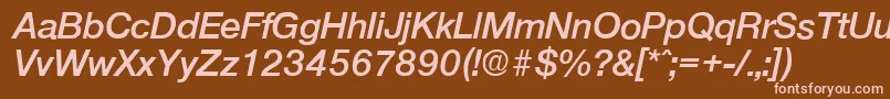 OlnovaDemiboldita Font – Pink Fonts on Brown Background
