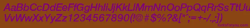 OlnovaDemiboldita Font – Purple Fonts on Brown Background