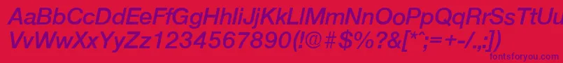 OlnovaDemiboldita Font – Purple Fonts on Red Background