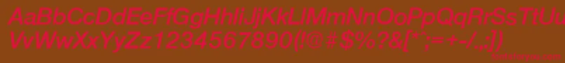 OlnovaDemiboldita Font – Red Fonts on Brown Background