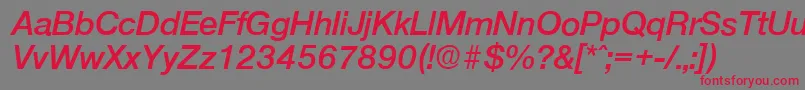 OlnovaDemiboldita Font – Red Fonts on Gray Background
