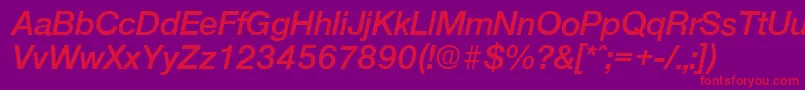 OlnovaDemiboldita Font – Red Fonts on Purple Background