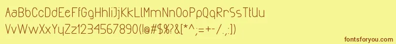 ExactaBold-fontti – ruskeat fontit keltaisella taustalla