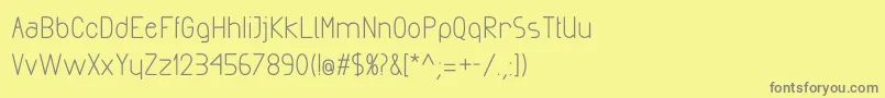 ExactaBold Font – Gray Fonts on Yellow Background