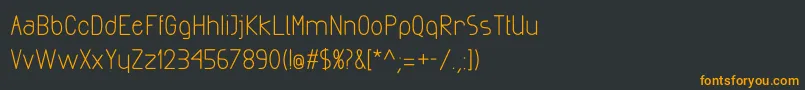 フォントExactaBold – 黒い背景にオレンジの文字