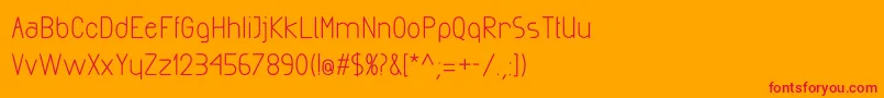 ExactaBold Font – Red Fonts on Orange Background