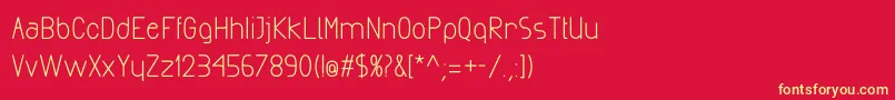 ExactaBold Font – Yellow Fonts on Red Background