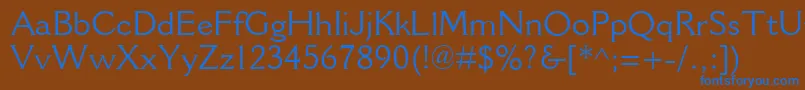 CantoriaMt Font – Blue Fonts on Brown Background