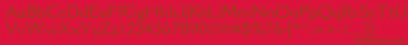 CantoriaMt Font – Brown Fonts on Red Background