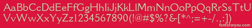 フォントCantoriaMt – 赤い背景に緑の文字