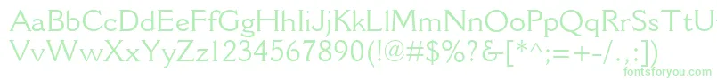 CantoriaMt Font – Green Fonts on White Background