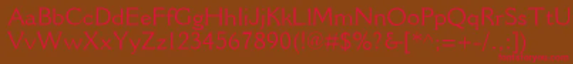 CantoriaMt Font – Red Fonts on Brown Background