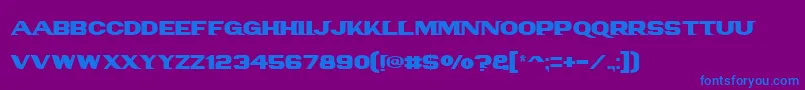 Шрифт Panam Text – синие шрифты на фиолетовом фоне