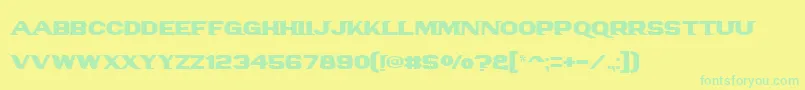 フォントPanam Text – 黄色い背景に緑の文字