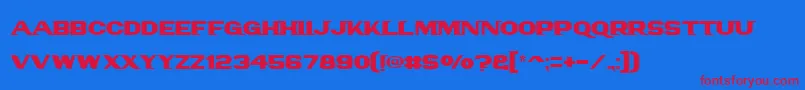 Fonte Panam Text – fontes vermelhas em um fundo azul