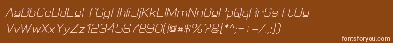 Шрифт ElgethyUpperBoldOblique – розовые шрифты на коричневом фоне