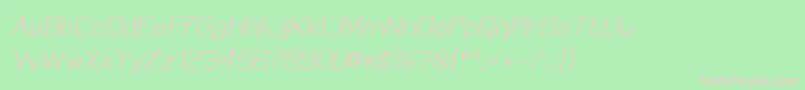 ElgethyUpperBoldOblique Font – Pink Fonts on Green Background