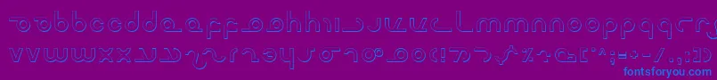 MasterdomShadow Font – Blue Fonts on Purple Background