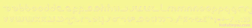 MasterdomShadow Font – Pink Fonts on Yellow Background