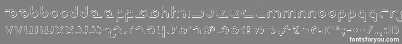 フォントMasterdomShadow – 灰色の背景に白い文字