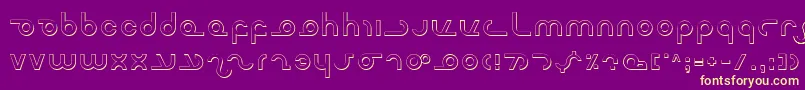 MasterdomShadow Font – Yellow Fonts on Purple Background