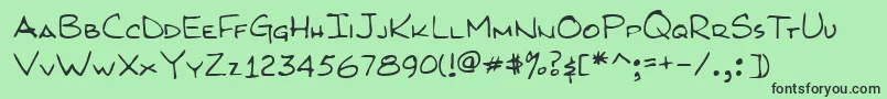 KilroyWasHere Font – Black Fonts on Green Background