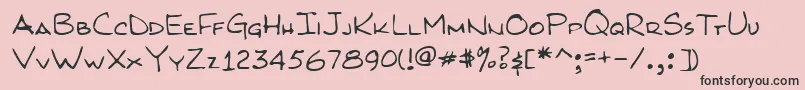 KilroyWasHere Font – Black Fonts on Pink Background