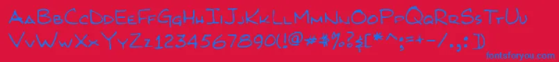 KilroyWasHere Font – Blue Fonts on Red Background