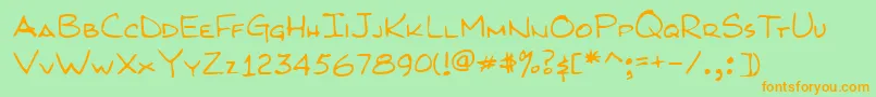 KilroyWasHere Font – Orange Fonts on Green Background