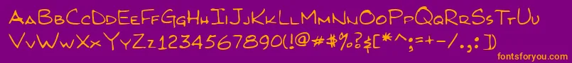 KilroyWasHere Font – Orange Fonts on Purple Background