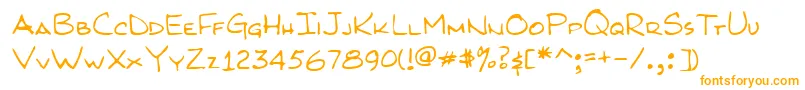 KilroyWasHere Font – Orange Fonts on White Background