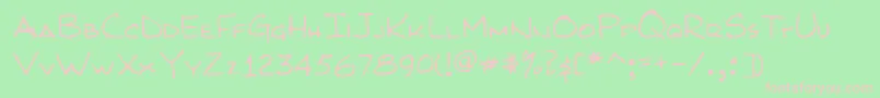 KilroyWasHere Font – Pink Fonts on Green Background