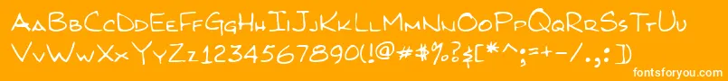 KilroyWasHere Font – White Fonts on Orange Background